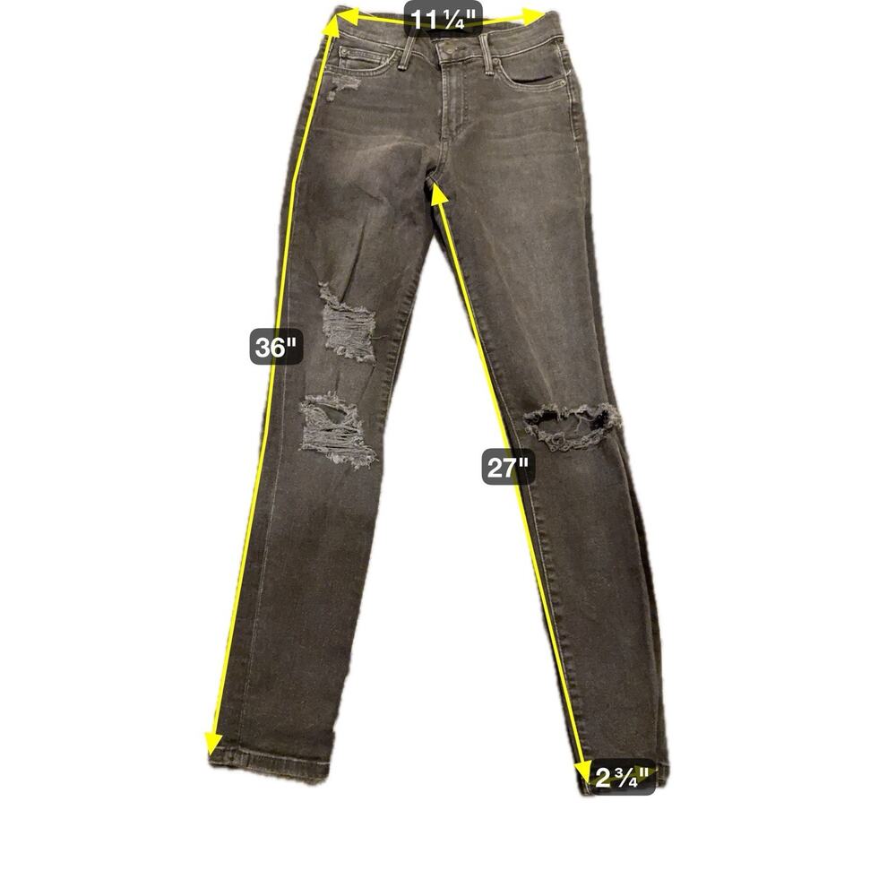 Joe’s Jeans-The Charlie High Rise Distressed Skinny Ankle Jeans - Obsidian - 24 - Picture 3 of 16